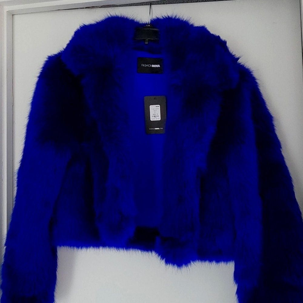 FASHION NOVA FUREAL COLLARD JACKET